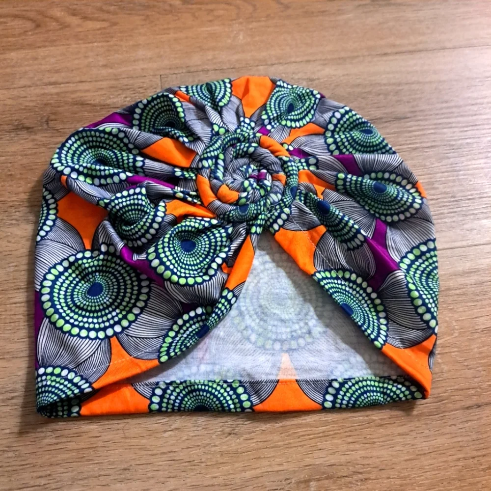 Vibrant Patterned Headwrap Headscarf Turban Cap One Size NWOT